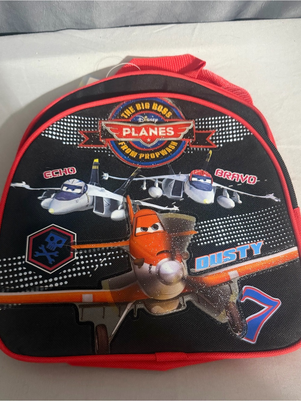 Disney Planes Dusty Kids Backpack - Orange/Black/Red Trim